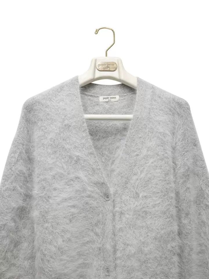 Paper Moon - Korean Women Fashion - #romanticstyle - LUX mink angora oversized knit cardigan - 6