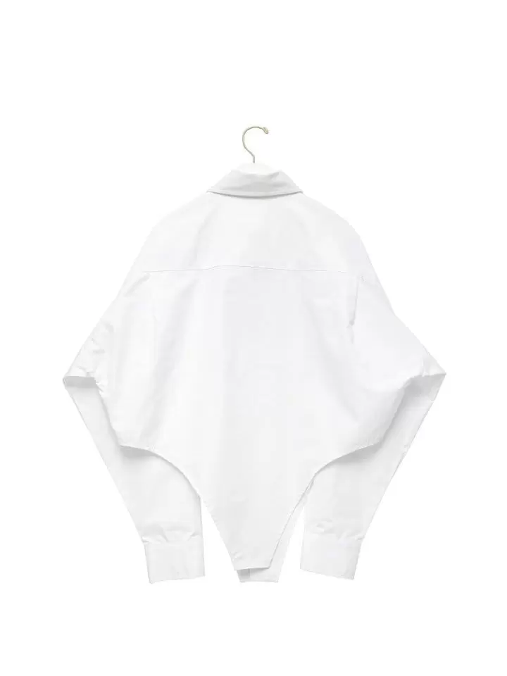 Paper Moon - Korean Women Fashion - #shopsmall -  Bodysuit Detail Button Down Shirt  - 5
