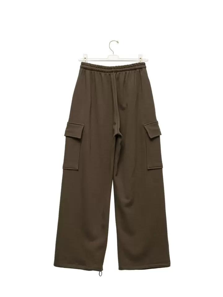 Paper Moon - Korean Women Fashion - #romanticstyle - Cargo Pocket Wide Sweatpants  - 4