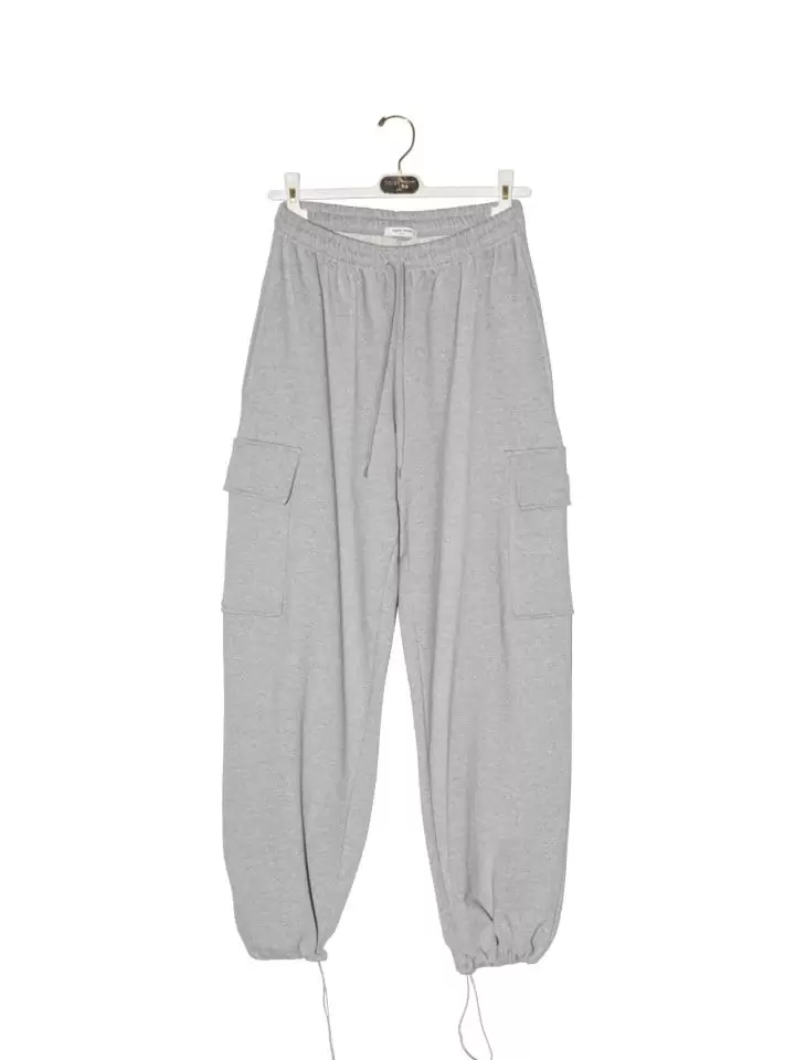 Paper Moon - Korean Women Fashion - #shopsmall - Cargo Pocket Wide Sweatpants - 6