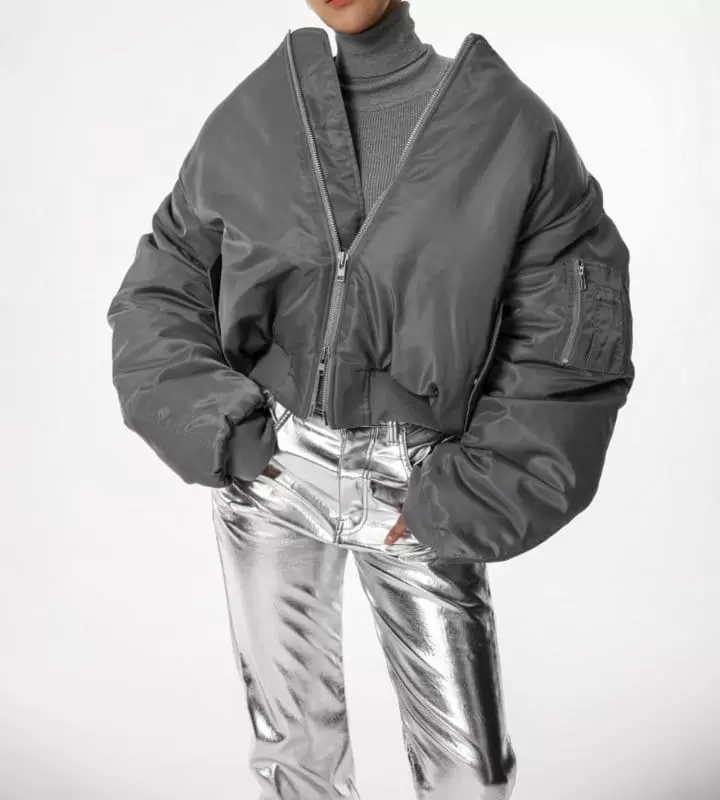 Paper Moon - Korean Women Fashion - #thatsdarling - Classic Padded Oversized MA - 1 Flight Jacket  - 3