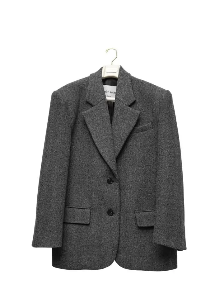 Paper Moon - Korean Women Fashion - #thelittlethings - LUX herringbone wool oversized blazer - 6