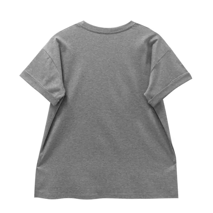 Paper Moon - Korean Women Fashion - #vintageinspired - premium cotton rolled up t - shirt - 9