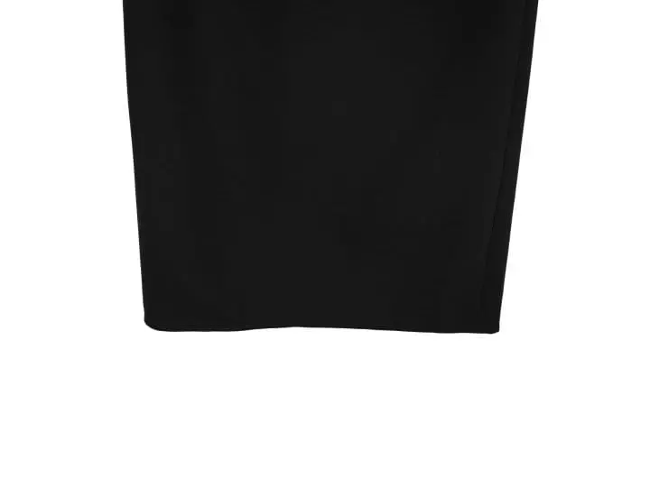 Paper Moon - Korean Women Fashion - #vintageinspired - Round Split Detail Pencil Midi Skirt - 11