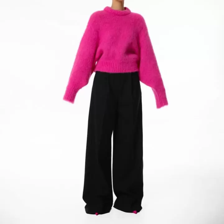 Paper Moon - Korean Women Fashion - #vintagekidsstyle - classic wide pleated palazzo pants - 3