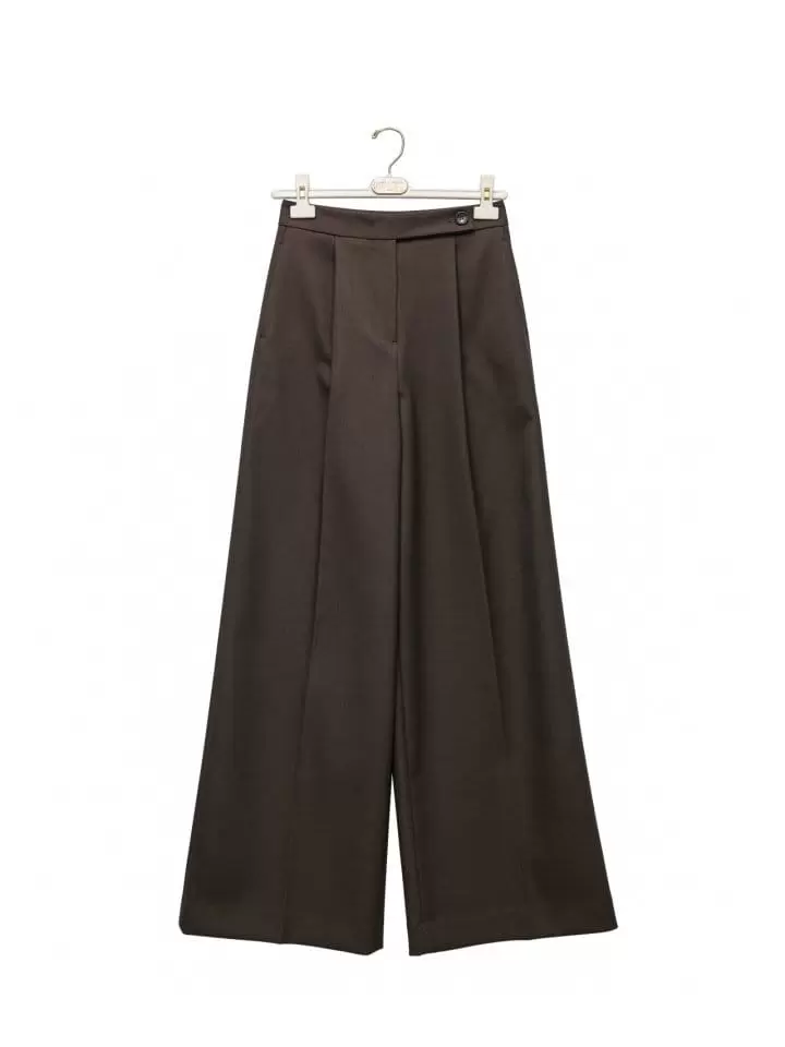 Paper Moon - Korean Women Fashion - #vintageinspired - Classic Wide Pleated Palazzo Pants - 4