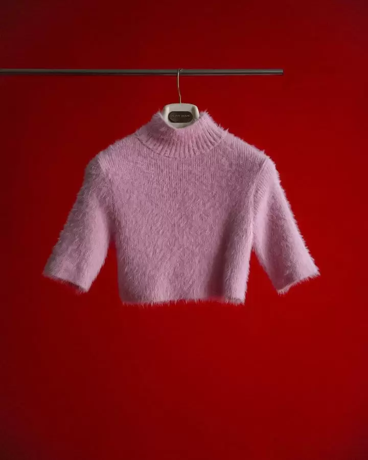 Paper Moon - Korean Women Fashion - #womensfashion - mink hair turtleneck cropped knit top - 2