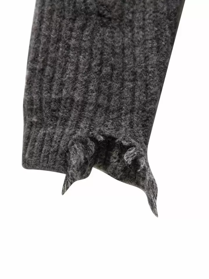Paper Moon - Korean Women Fashion - #womensfashion - alpaca blend wool chunky oversized distressed turltleneck knit - 6