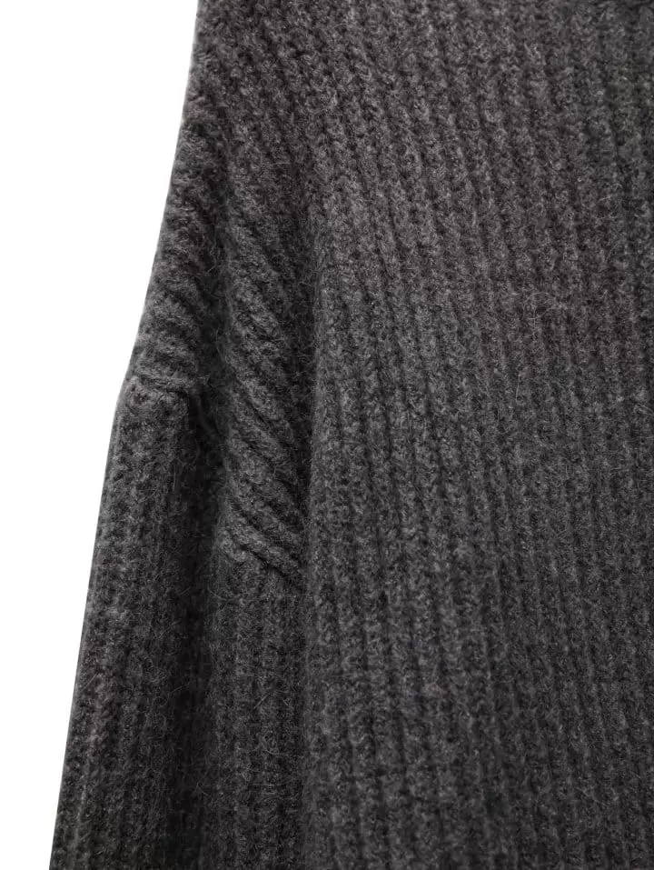 Paper Moon - Korean Women Fashion - #womensfashion - alpaca blend wool chunky oversized distressed turltleneck knit - 8