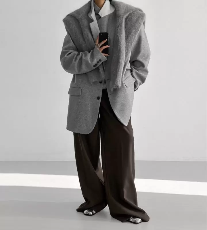 Paper Moon - Korean Women Fashion - #womensfashion - LUX mink angora oversized knit cardigan