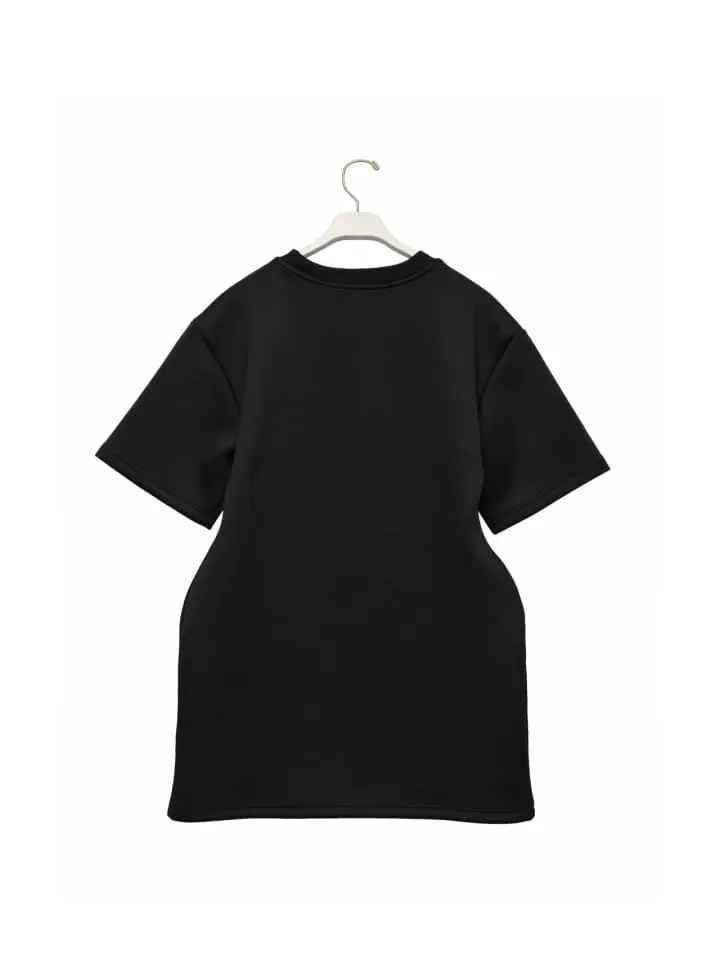 Paper Moon - Korean Women Fashion - #momslook - neoprene short sleeves mini dress - 4