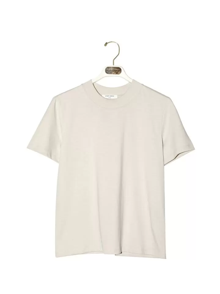 Paper Moon - Korean Women Fashion - #momslook - crew neck round slim tee - 4