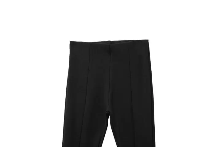 Paper Moon - Korean Women Fashion - #womensfashion - ribbed side slit leggings - 3
