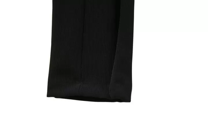 Paper Moon - Korean Women Fashion - #womensfashion - ribbed side slit leggings - 5