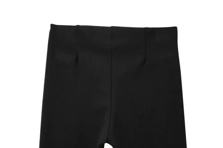 Paper Moon - Korean Women Fashion - #womensfashion - ribbed side slit leggings - 9