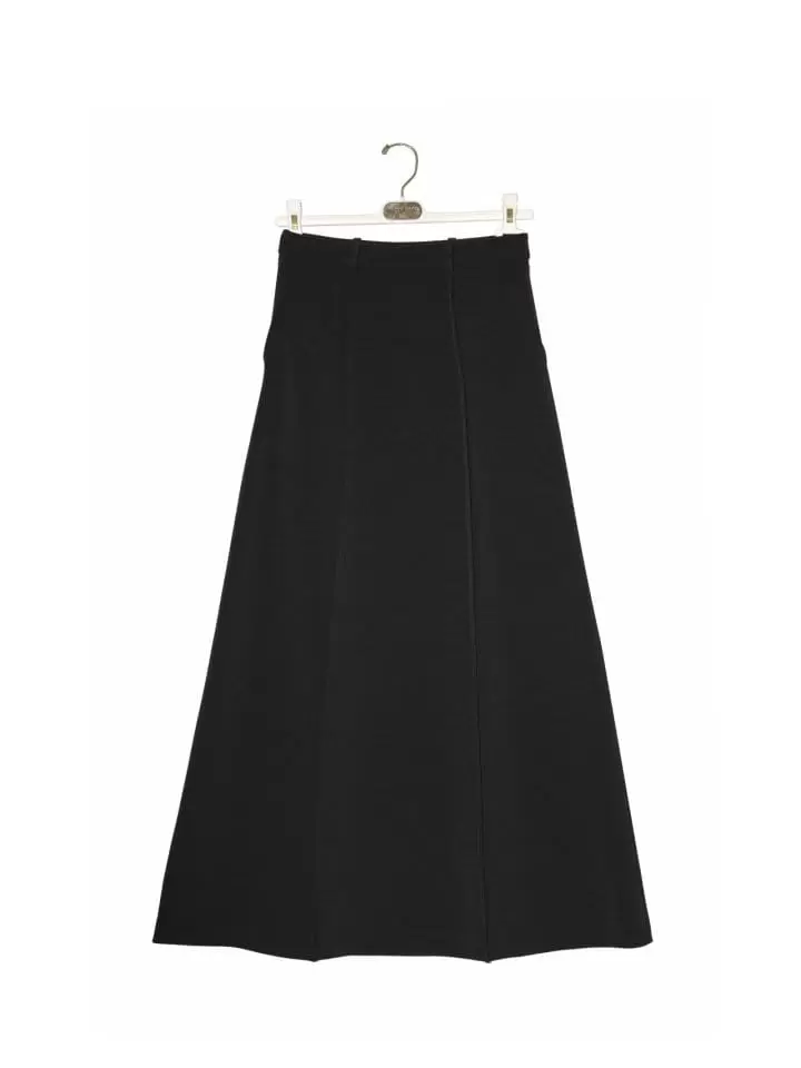Paper Moon - Korean Women Fashion - #womensfashion - pin - tuck detail maxi flared skirt - 5