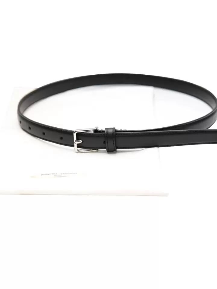 Paper Moon - Korean Women Fashion - #momslook - classic thin buckle leather belt - 4