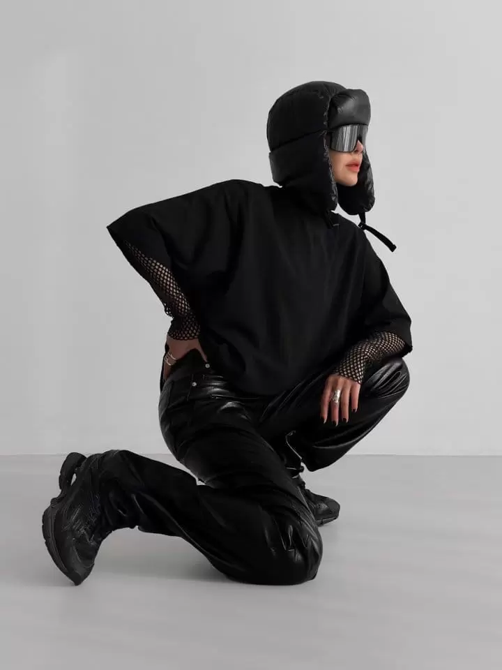 Paper Moon - Korean Women Fashion - #momslook - patent vegan leather coated straight pants - 4