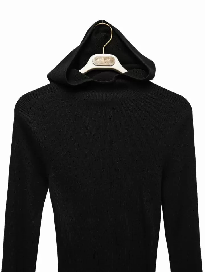Paper Moon - Korean Women Fashion - #womensfashion - whole garment hooded knit top - 7