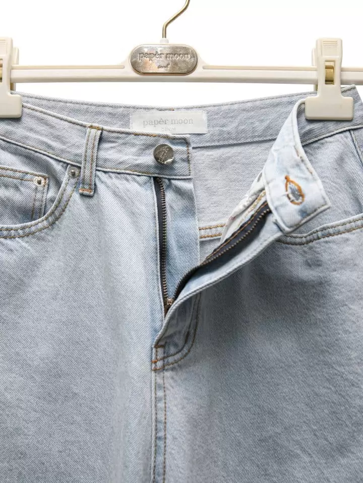 Paper Moon - Korean Women Fashion - #womensfashion - iced blue wide leg flared denim jeans - 9