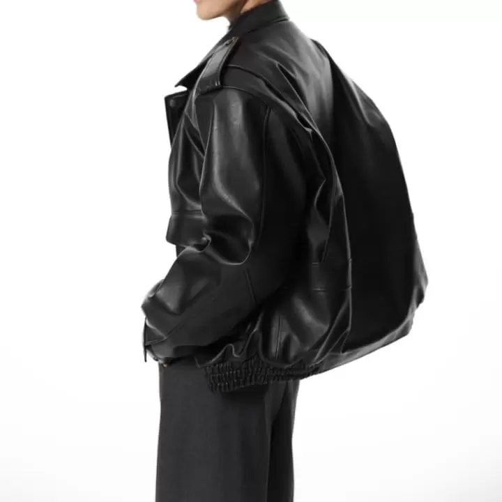 Paper Moon - Korean Women Fashion - #womensfashion - Washed Vegan L A1RMAN Flight Jacket