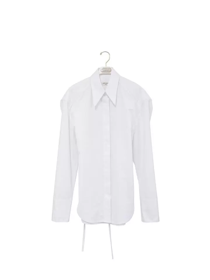 Paper Moon - Korean Women Fashion - #momslook -   Padded Shoulder Button Down C Shirt  - 4