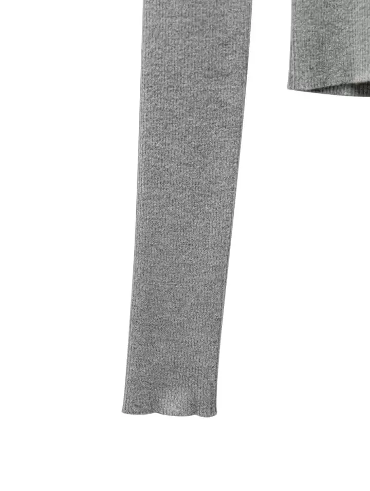 Paper Moon - Korean Women Fashion - #womensfashion - Turtleneck Ribbed Knit Top - 7