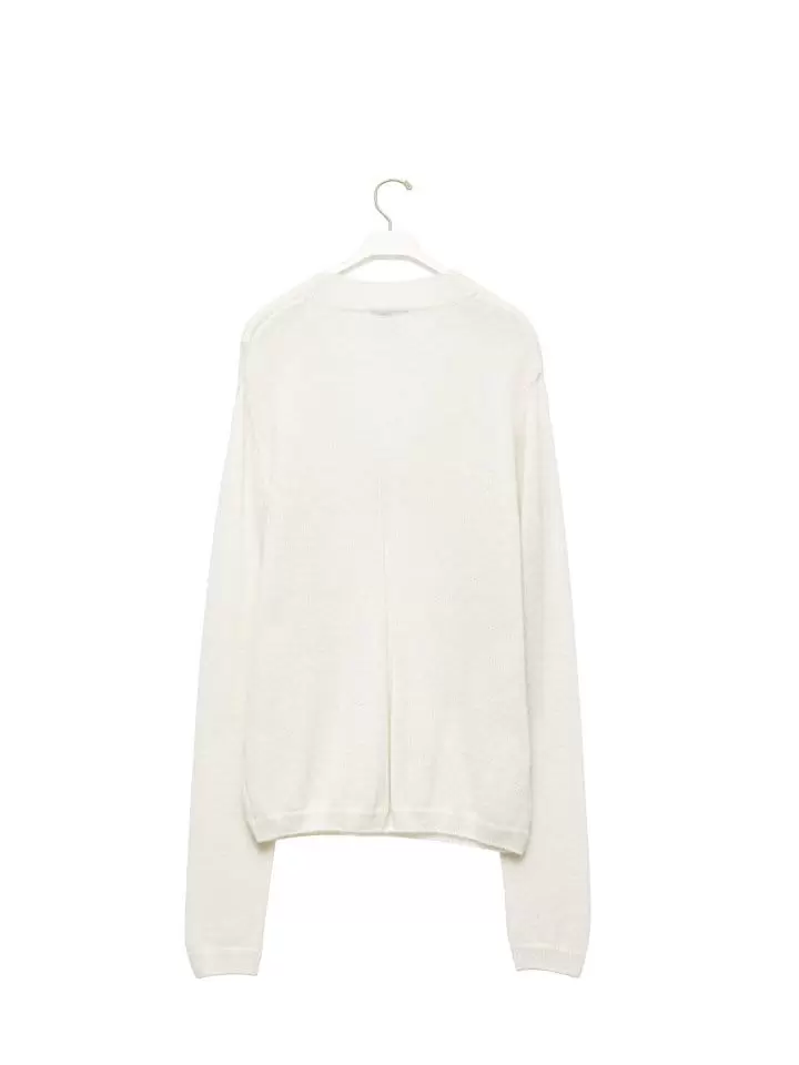 Paper Moon - Korean Women Fashion - #womensfashion -  Alpaca W Deep V  Neck Knit Top  - 6