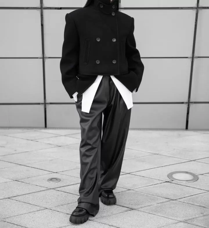 Paper Moon - Korean Women Fashion - #womensfashion - Classic Heavy W Cropped Pea Coat