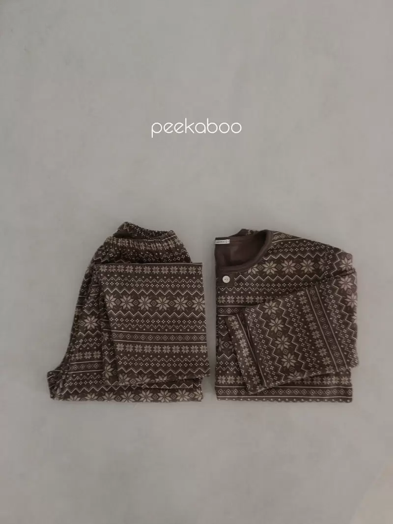 Peekaboo - Korean Children Fashion - #Kfashion4kids - Mom Thick Mas Top Bottom Set - 2
