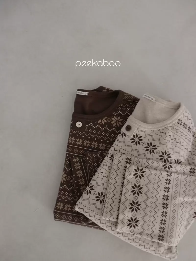 Peekaboo - Korean Children Fashion - #littlefashionista - Dad Thick Mas Top Bottom Set - 2