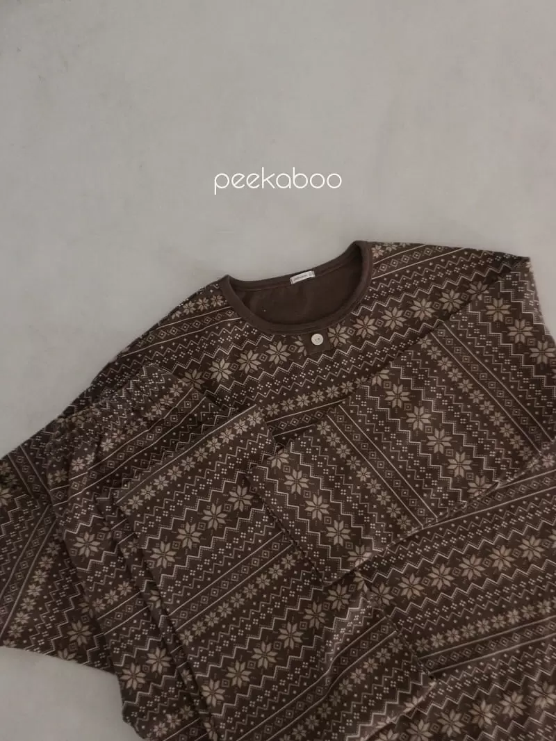 Peekaboo - Korean Children Fashion - #magicofchildhood - Dad Thick Mas Top Bottom Set - 3