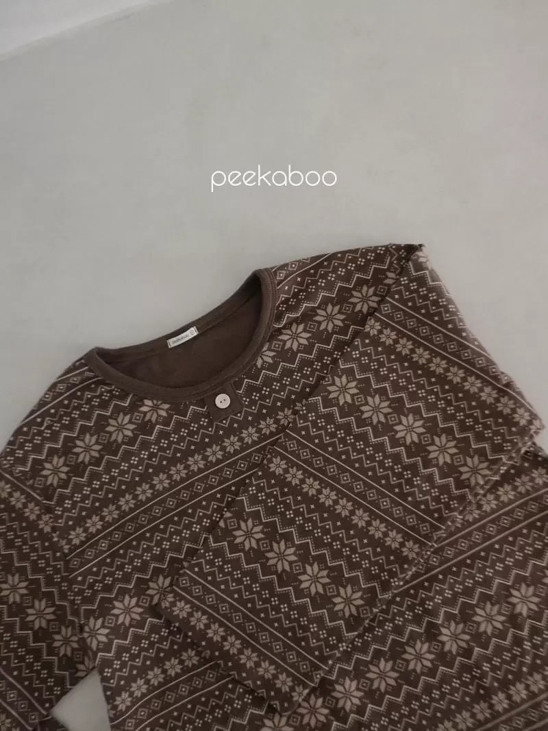 Peekaboo - Korean Children Fashion - #littlefashionista - Mom Thick Mas Top Bottom Set - 4