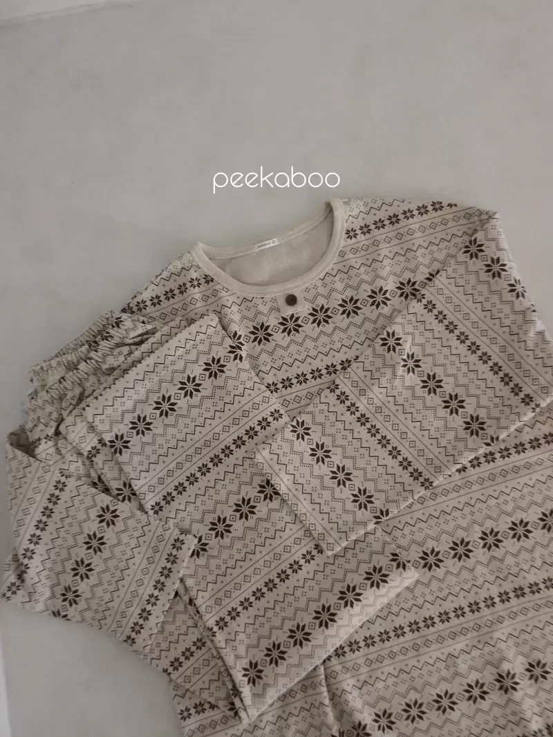 Peekaboo - Korean Children Fashion - #magicofchildhood - Dad Thick Mas Top Bottom Set - 4
