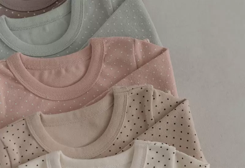 Peekaboo - Korean Children Fashion - #minifashionista - Dot Top Bottom Set - 2