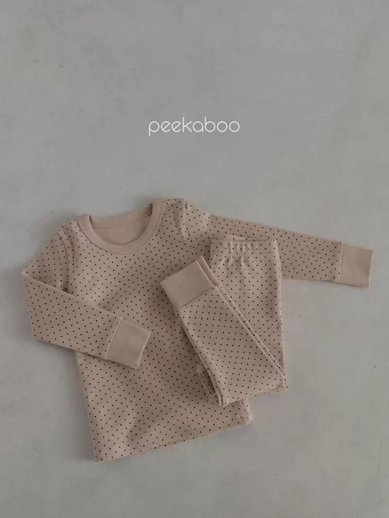 Peekaboo - Korean Children Fashion - #toddlerclothing - Dot Top Bottom Set - 5