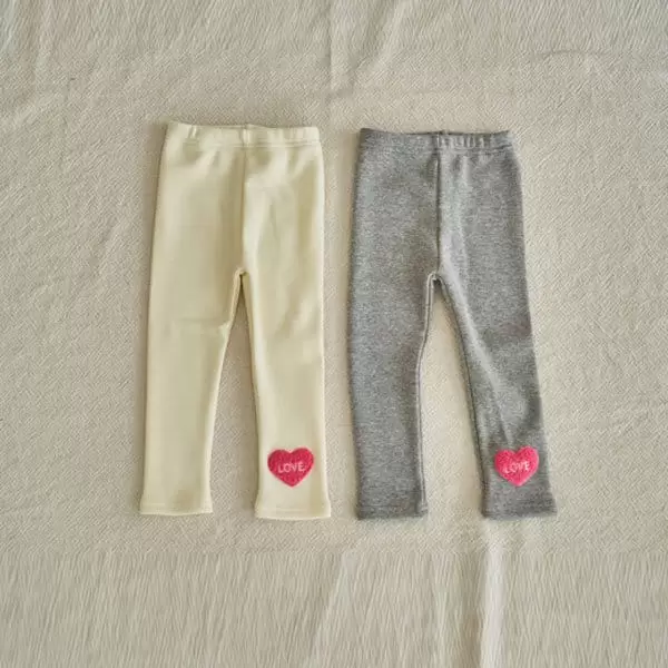 Pepper Mint - Korean Children Fashion - #Kfashion4kids - Heart Leggings 