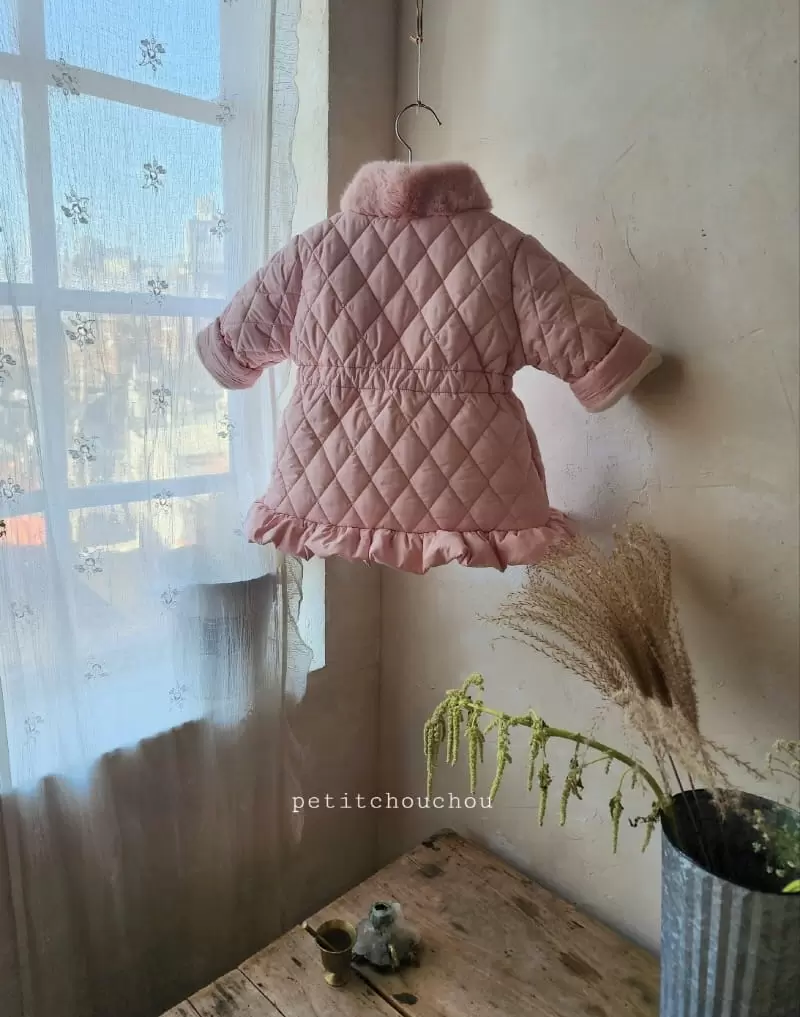 Petit chouchou - Korean Children Fashion - #childofig - Mink Neck Quilting Jumper - 6