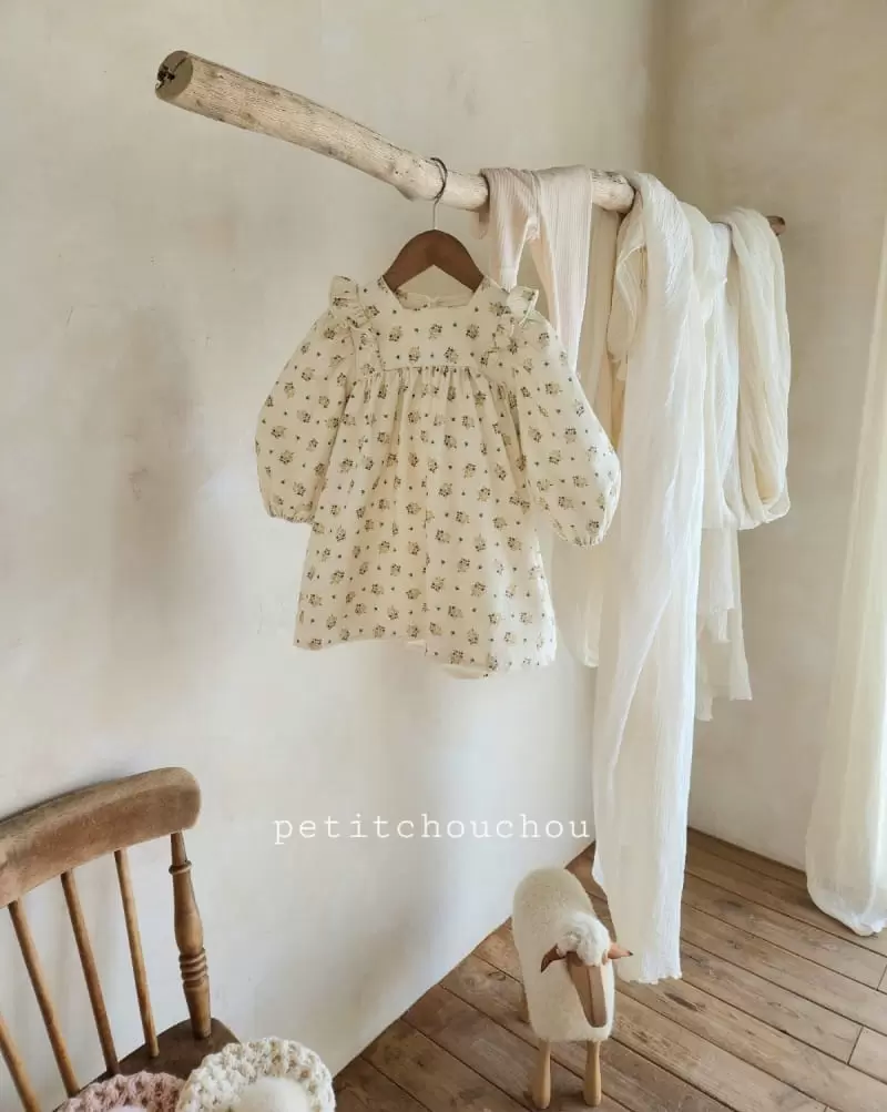 Petit chouchou - Korean Children Fashion - #discoveringself - Bouquet Rib One-Piece - 5