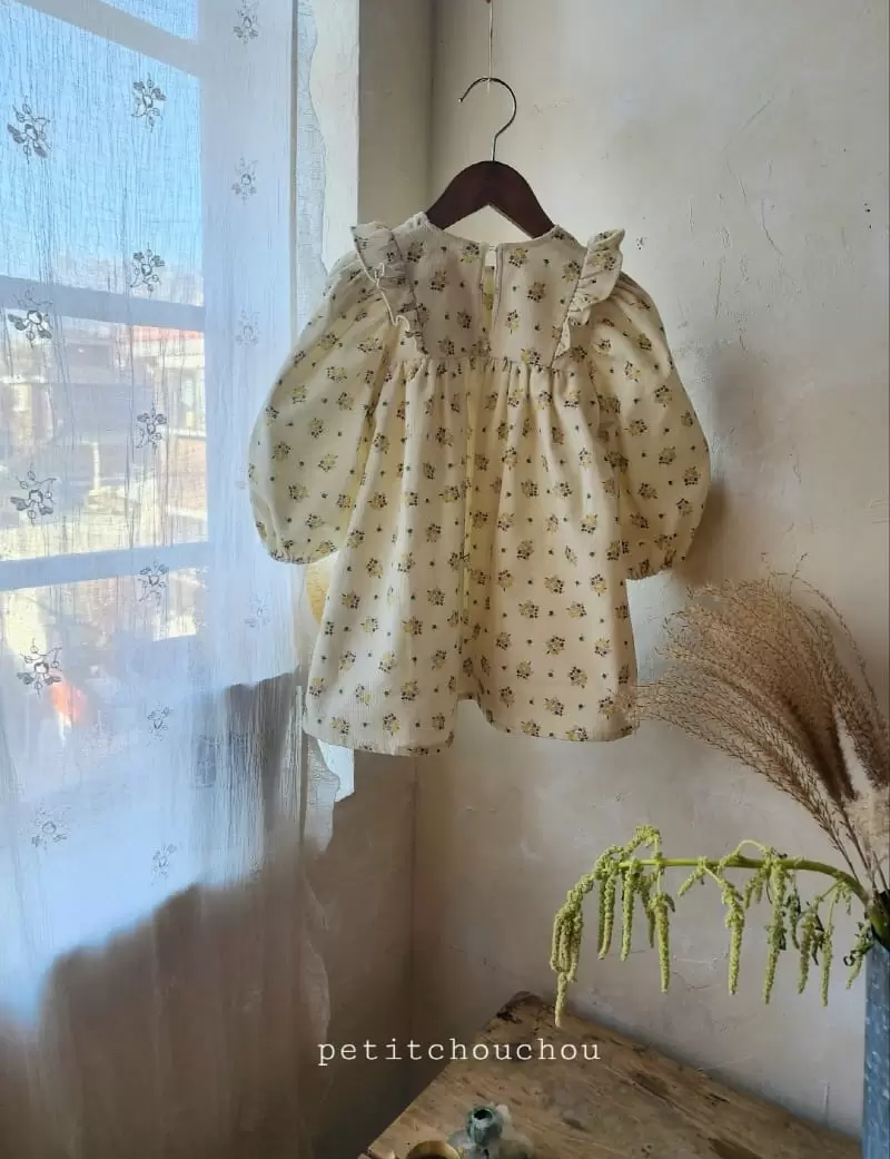 Petit chouchou - Korean Children Fashion - #fashionkids - Bouquet Rib One-Piece - 6