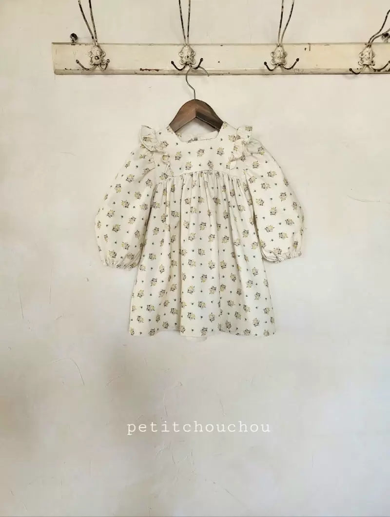 Petit chouchou - Korean Children Fashion - #kidsshorts - Bouquet Rib One-Piece - 7