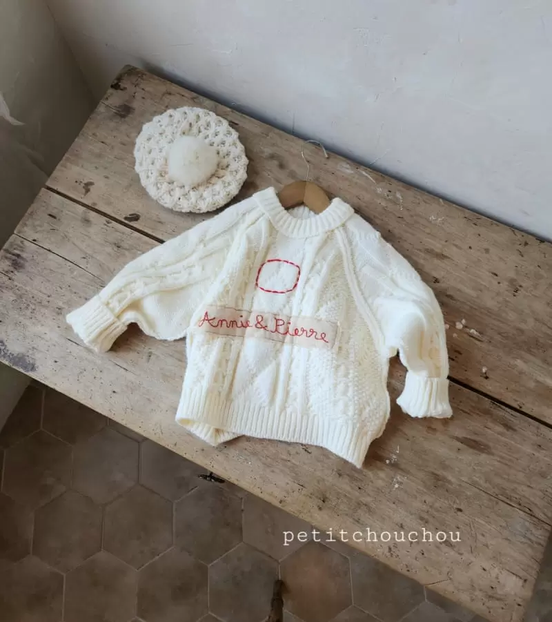 Petit chouchou - Korean Children Fashion - #magicofchildhood - Applique Knit Tee - 3