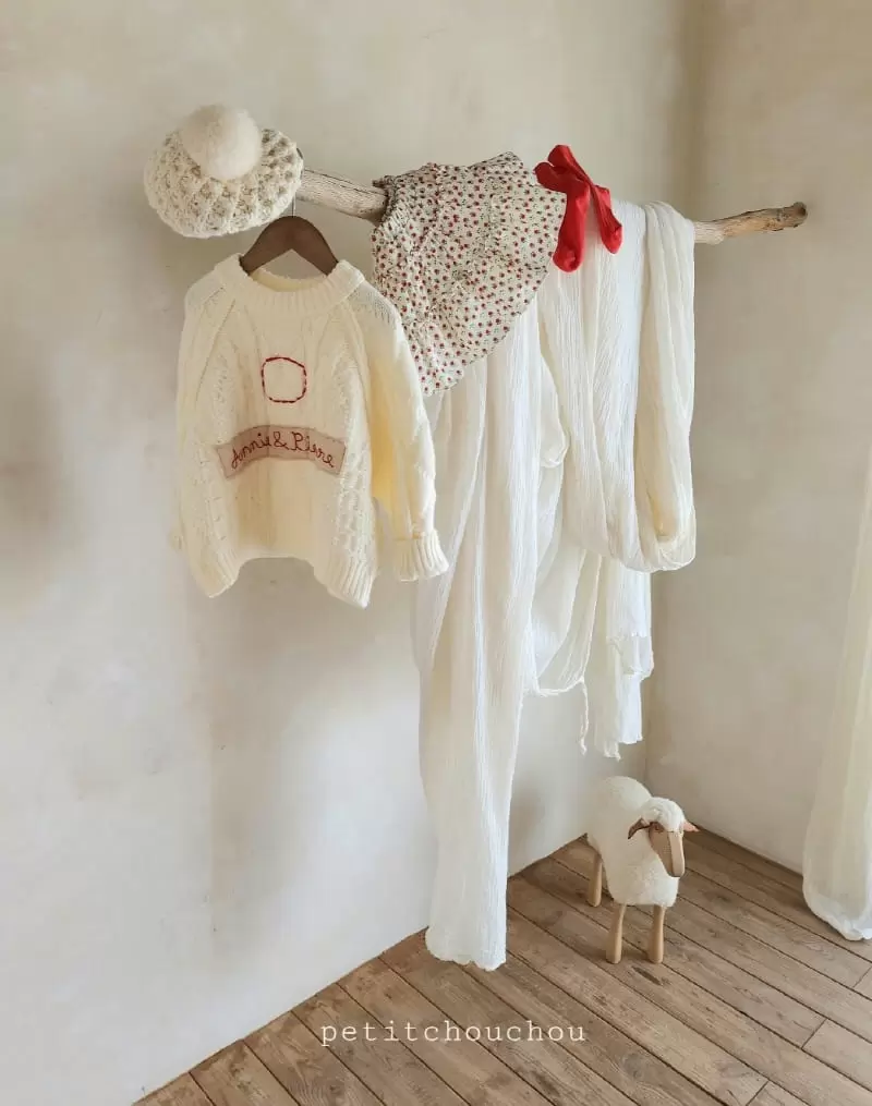 Petit chouchou - Korean Children Fashion - #magicofchildhood - Applique Knit Tee - 4