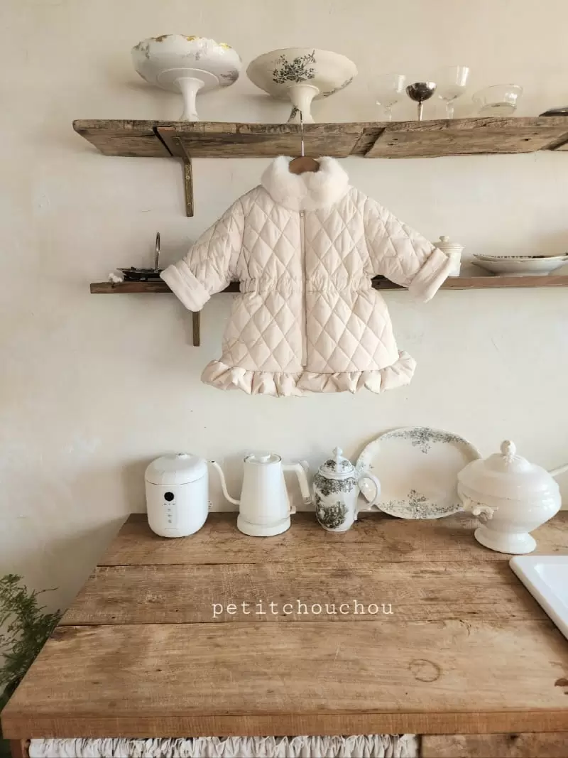 Petit chouchou - Korean Children Fashion - #minifashionista - Mink Neck Quilting Jumper