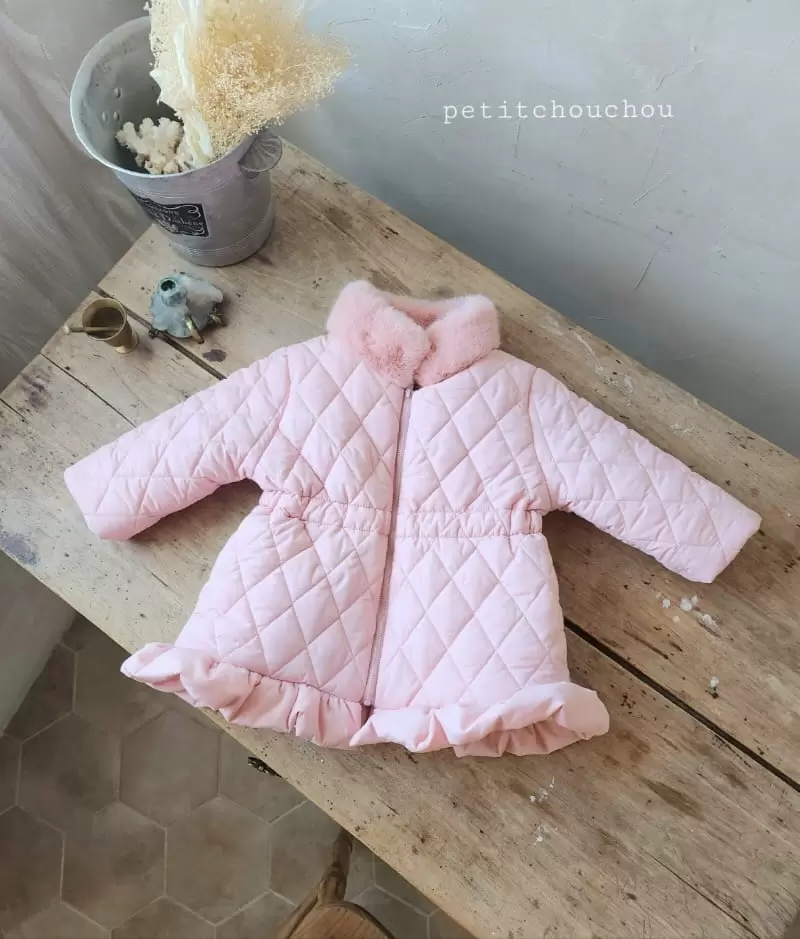 Petit chouchou - Korean Children Fashion - #stylishchildhood - Mink Neck Quilting Jumper - 5