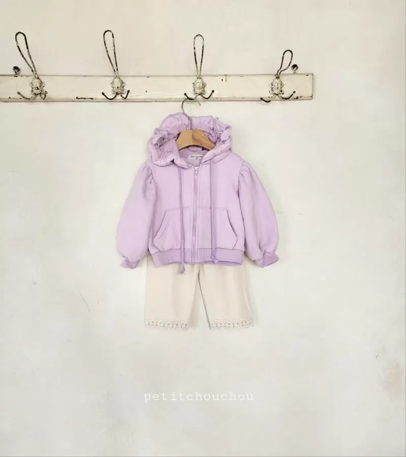 Petitchouchou - Korean Children Fashion - #kidsshorts - Fleece Banana Frill Zip-Up - 9