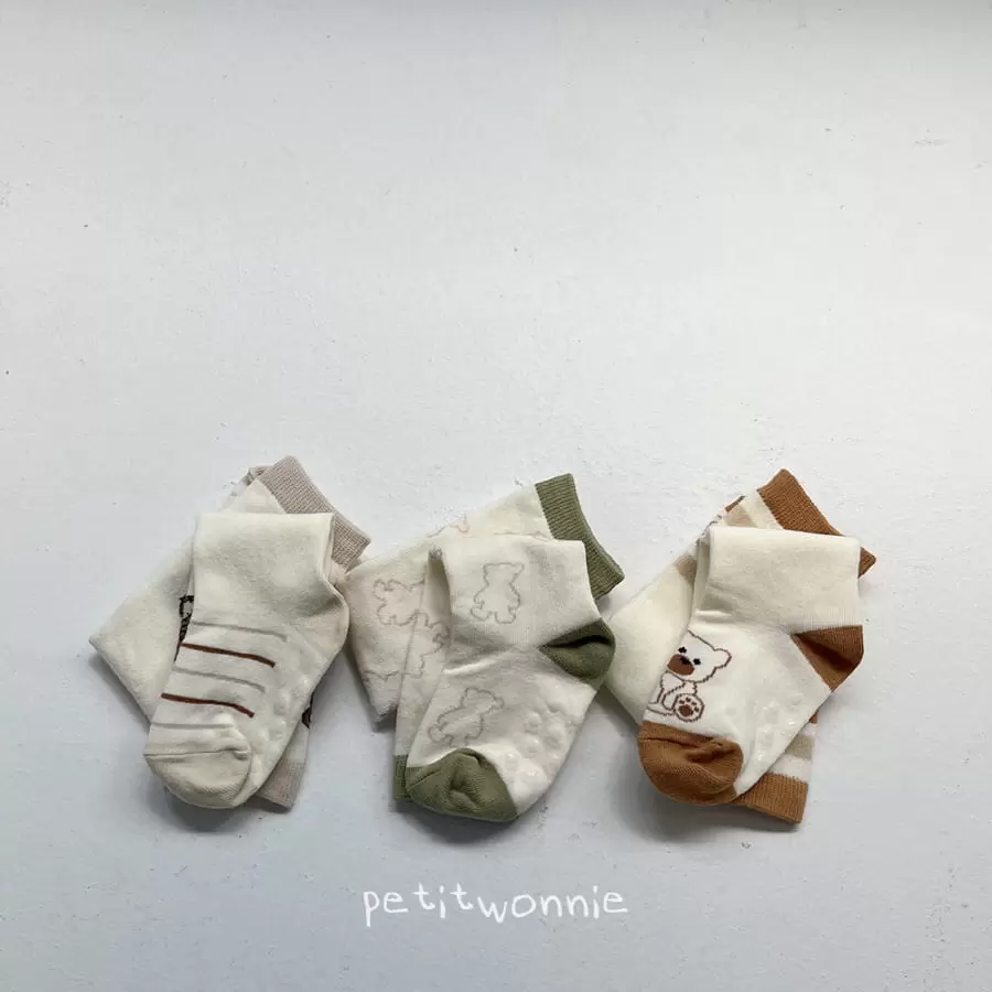 Petitwonnie - Korean Baby Fashion - #babygirlfashion - Bear Knee Socks - 2