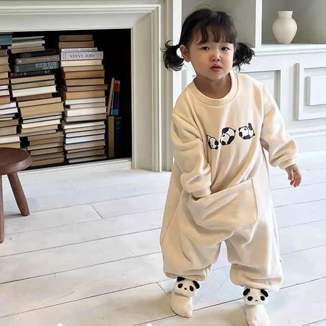 Petitwonnie - Korean Baby Fashion - #onlinebabyboutique - Panda Body Suit Easywear 
