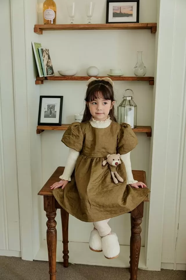 Pink Berry - Korean Children Fashion - #childofig - Bear Quilting One-Piece - 7