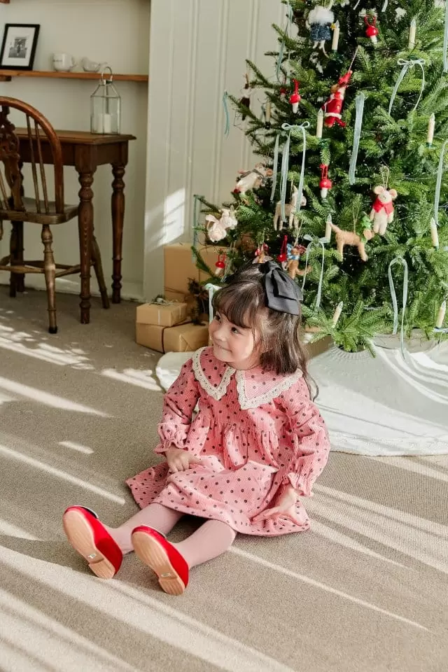 Pink Berry - Korean Children Fashion - #littlefashionista - Rib Dot One-Piece - 3